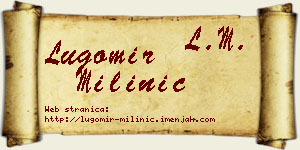 Lugomir Milinić vizit kartica
